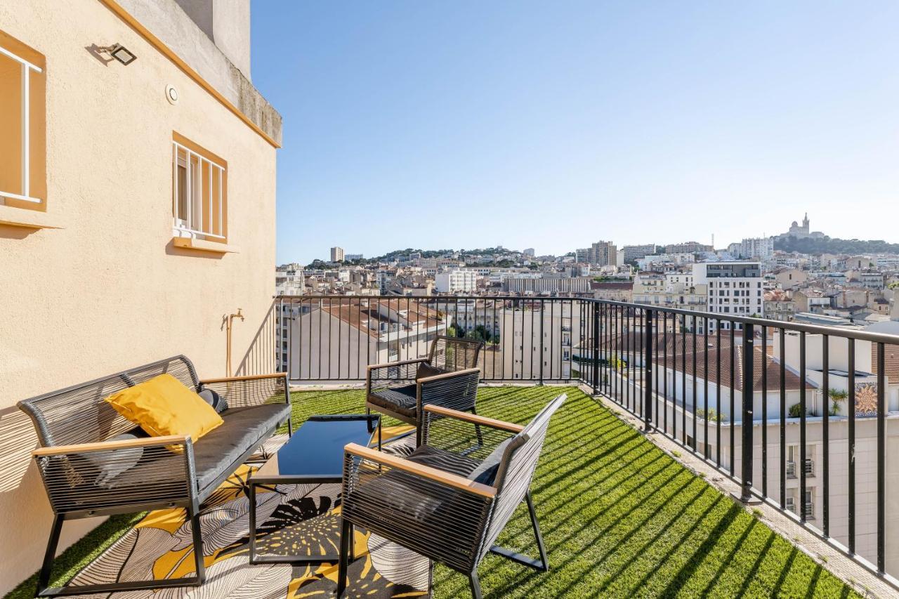Marseille: Superbe Vue Sur Notre-Dame De La Garde Lägenhet Exteriör bild